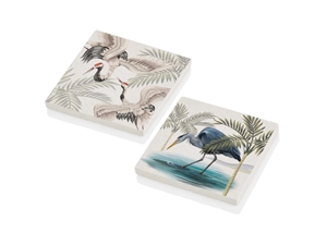 Stork Natural Stone Coasters, Set of 2