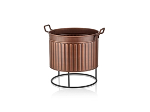 Copper Plant Pot - 38 cm (H) x 37 cm (Dia)