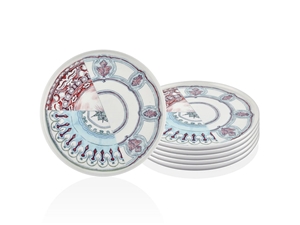 Kintsugi Series Porcelain Dinner Plates, Set of 6