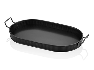 Black Oval Serving Tray (66 x 32 cm)