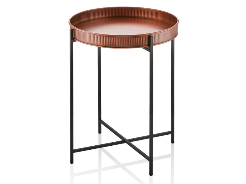 Copper Round Side Table