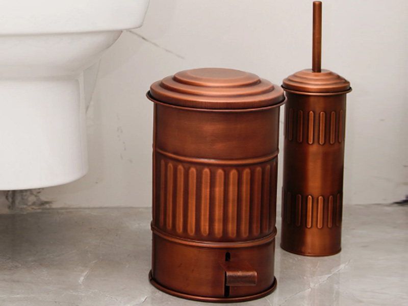Copper Toilet Brush And Holder