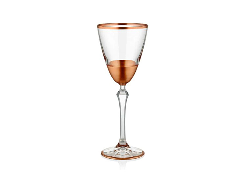 Glam Series Wine Glasses, Set of 6 - Copper