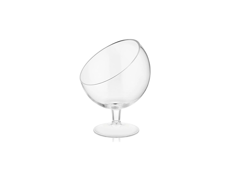 Footed Glass Serving Bowl - 20 cm (H)