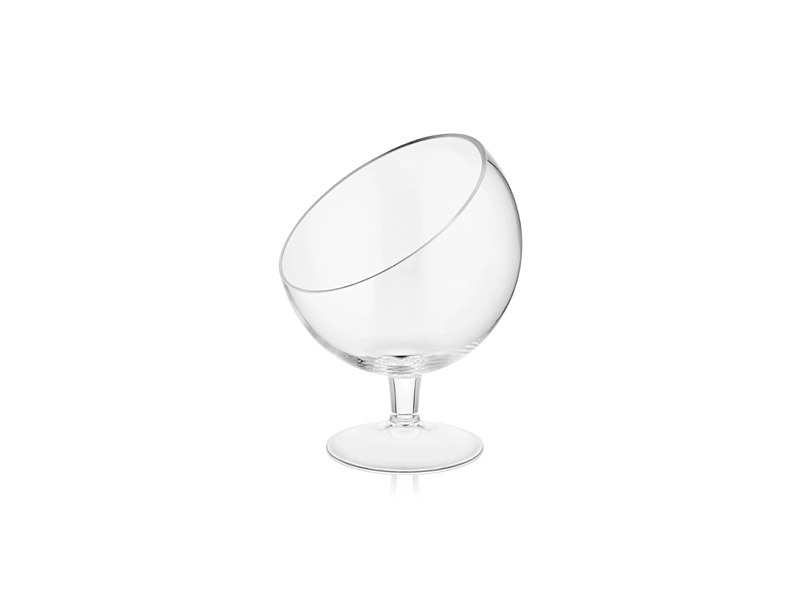 Footed Glass Serving Bowl - 25 cm (H)