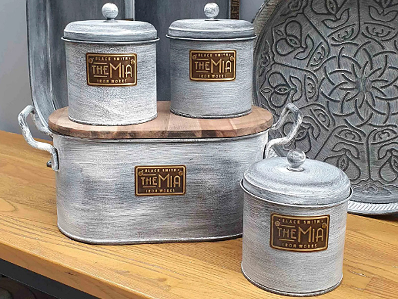 Stone Series Coffee, Tea, And Sugar Jar Set - 17 cm (H)