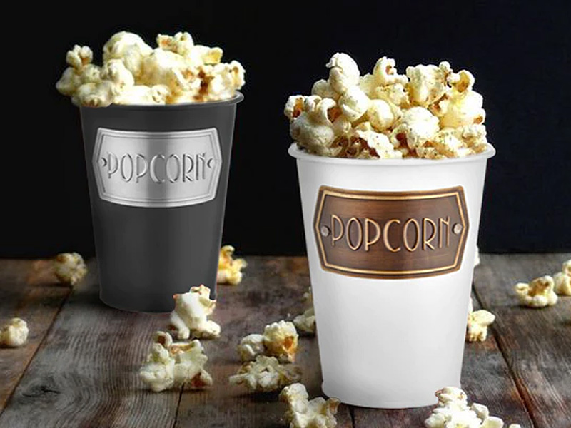 White Popcorn Bowl