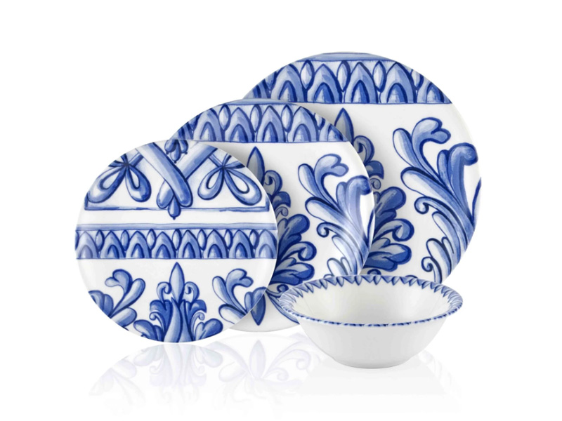 Amalfi Series 24-Piece Porcelain Dinner Set