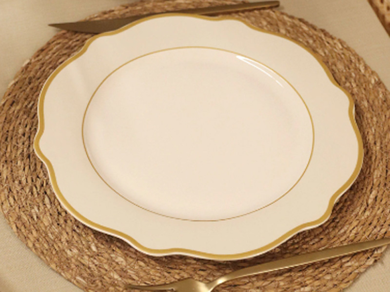 Jaswely Series Porcelain Dinner Plates, Set of 6 - White