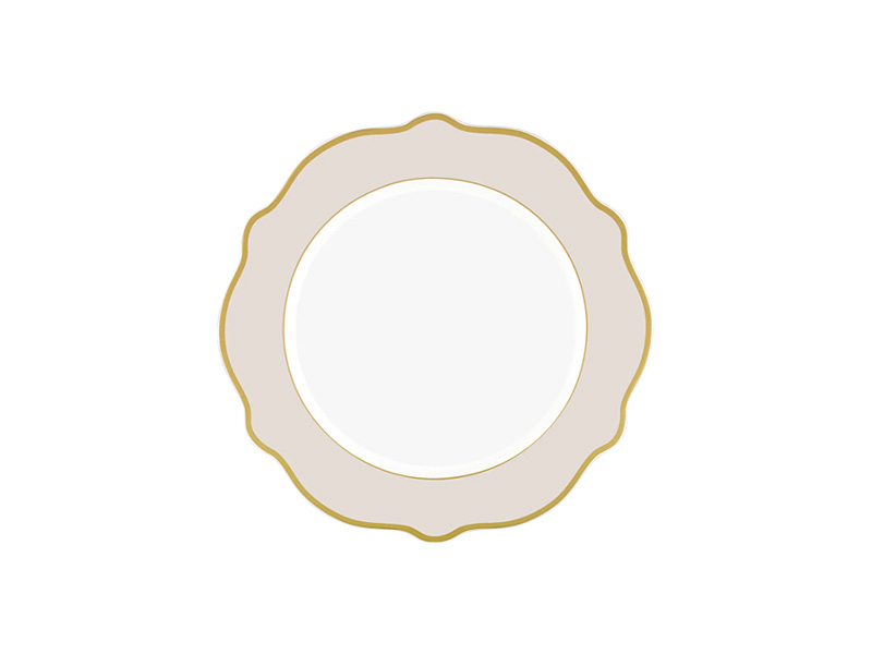 Jaswely Series Porcelain Side Plates, Set of 6 - Sand Beige