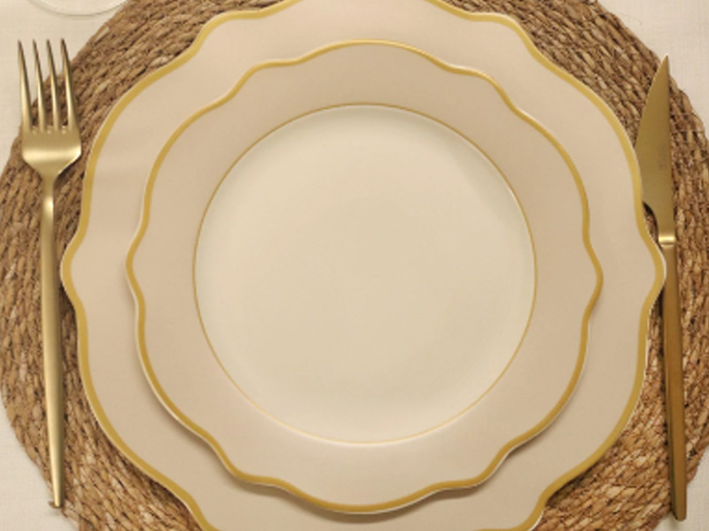 Jaswely Series Porcelain Side Plates, Set of 6 - Sand Beige