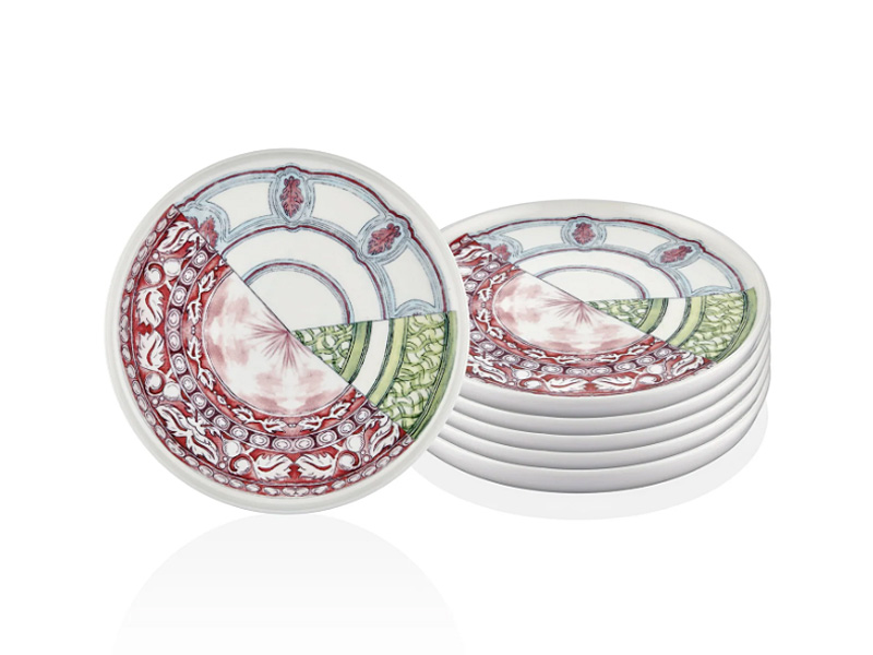 Kintsugi Series Porcelain Side Plates, Set of 6
