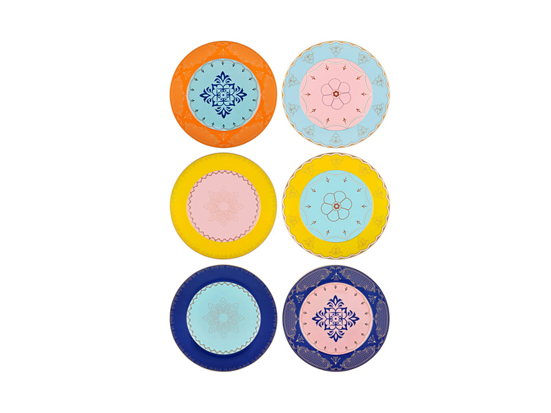 Muse Series Porcelain Side Plates, Set of 6