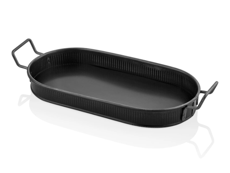 Black Oval Serving Tray (54 x 23 cm)