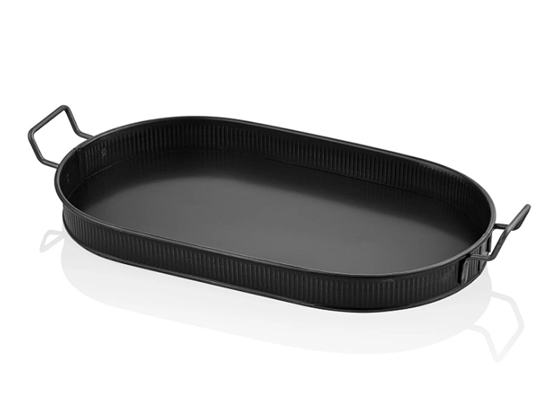 Black Oval Serving Tray (66 x 32 cm)