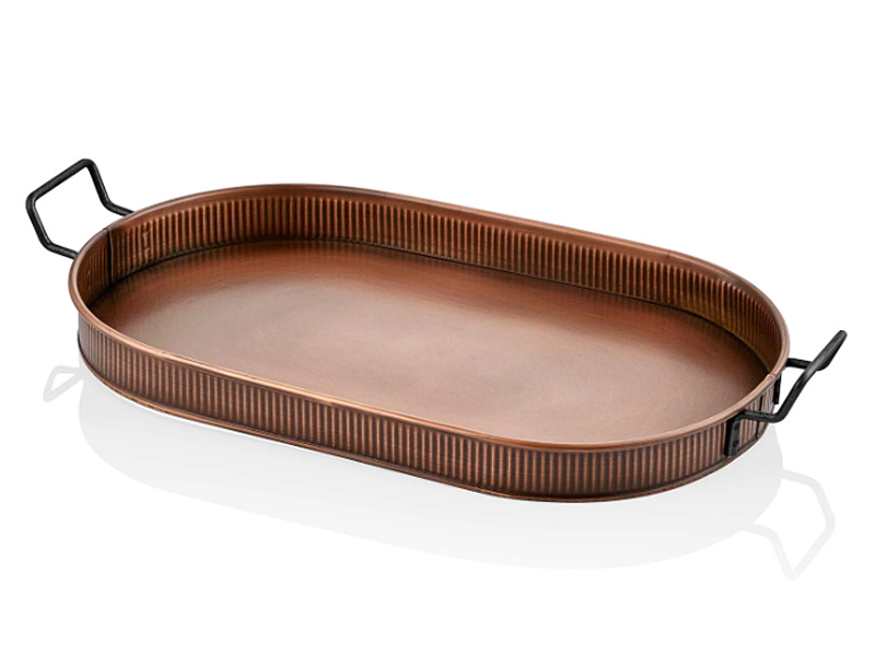 Copper Oval Serving Tray (66 x 32 cm)