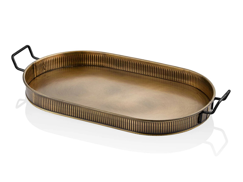 Gold Oval Serving Tray (66 x 32 cm)
